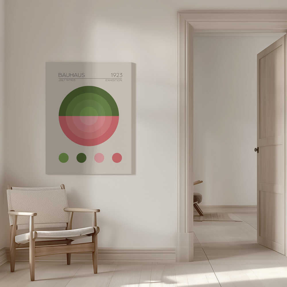 Geometric Harmony Bauhaus Canvas Print Wall Art 1X2548465 - ART FEVER - Art Fever