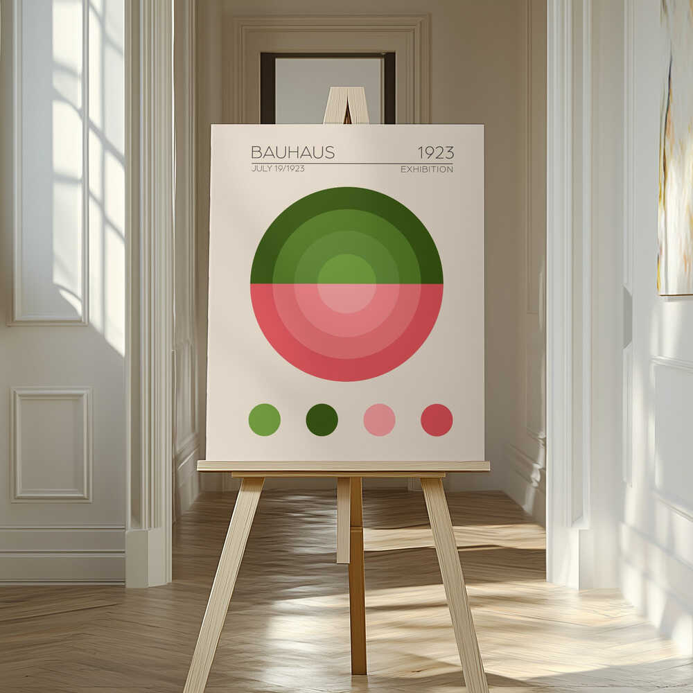 Geometric Harmony Bauhaus Canvas Print Wall Art 1X2548465 - ART FEVER - Art Fever