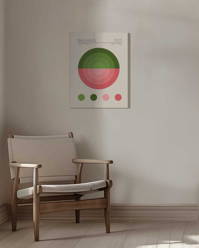 Geometric Harmony Bauhaus Canvas Print Wall Art 1X2548465 - ART FEVER - Art Fever