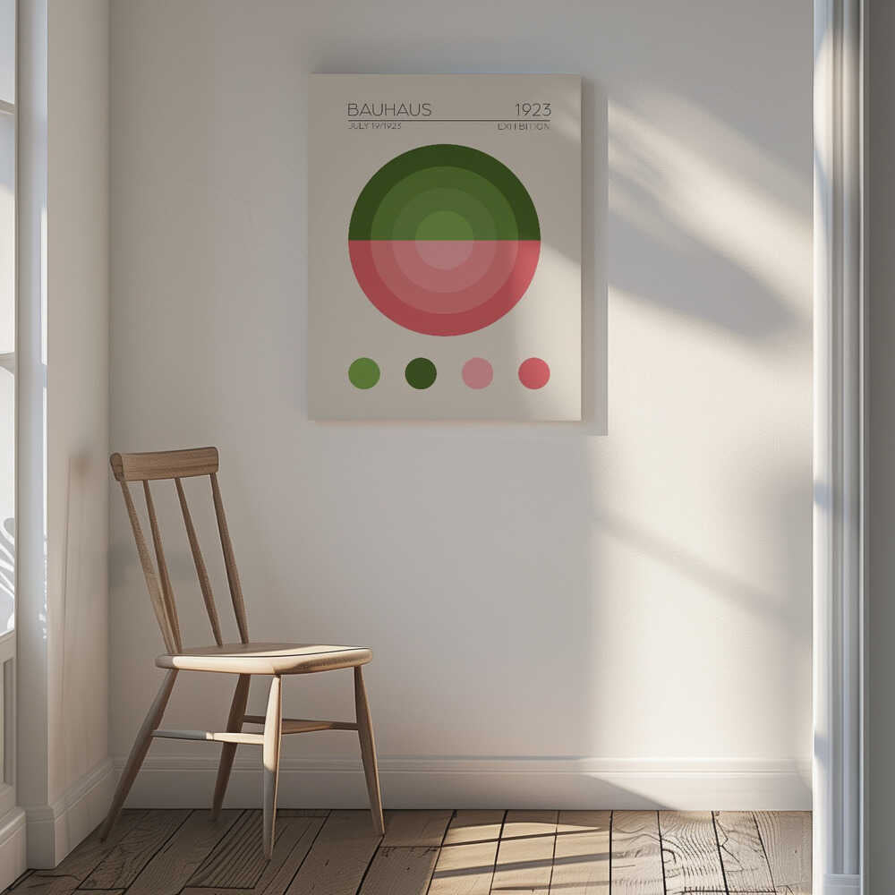 Geometric Harmony Bauhaus Canvas Print Wall Art 1X2548465 - ART FEVER - Art Fever