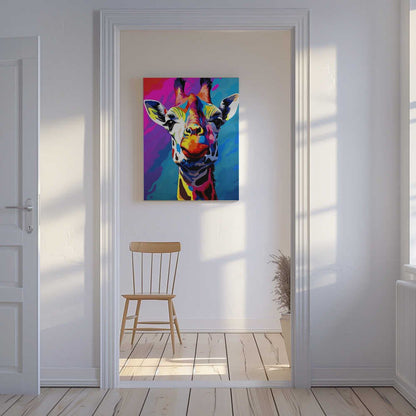 Giraffe Pop Art Canvas Print Wall Art 1X2794022 - ART FEVER - Art Fever