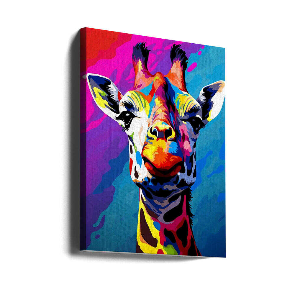 Giraffe Pop Art Canvas Print Wall Art 1X2794022 - ART FEVER - Art Fever