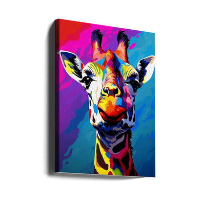 Giraffe Pop Art Canvas Print Wall Art 1X2794022 - ART FEVER - Art Fever