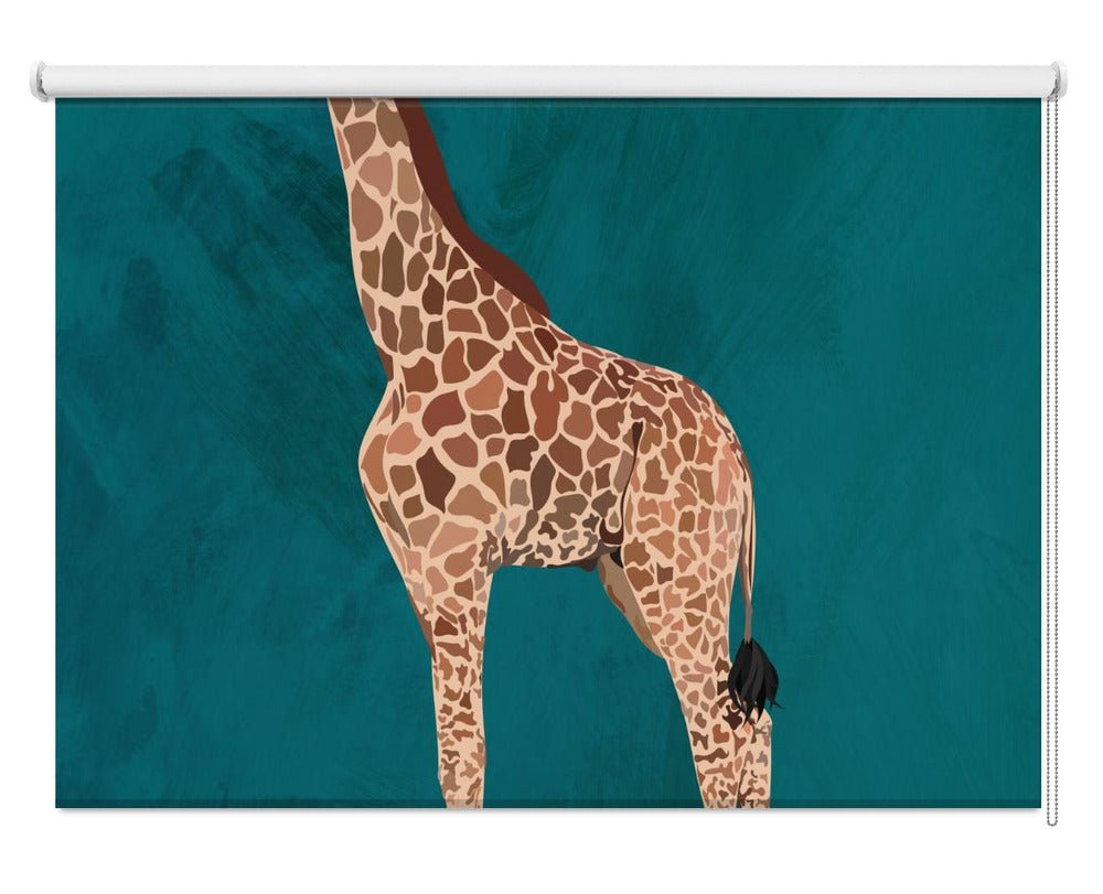 Giraffe turquouise heels Printed Picture Photo Roller Blind - 1X2751035 - Art Fever - Art Fever