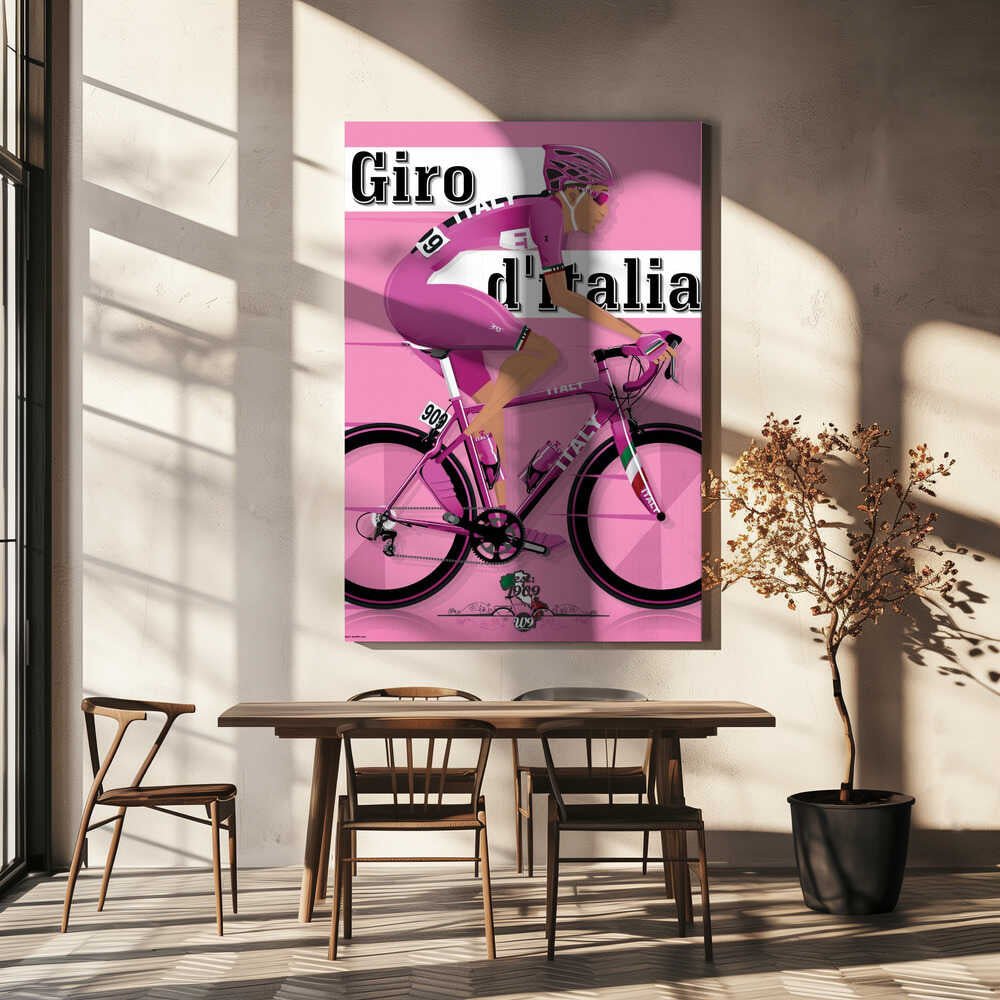 Giro D'italia Grand Tour Bicycle Race Canvas Print Wall Art 1X2662609 - ART FEVER - Art Fever