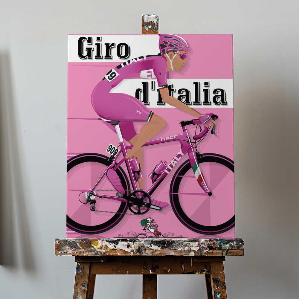 Giro D'italia Grand Tour Bicycle Race Canvas Print Wall Art 1X2662609 - ART FEVER - Art Fever