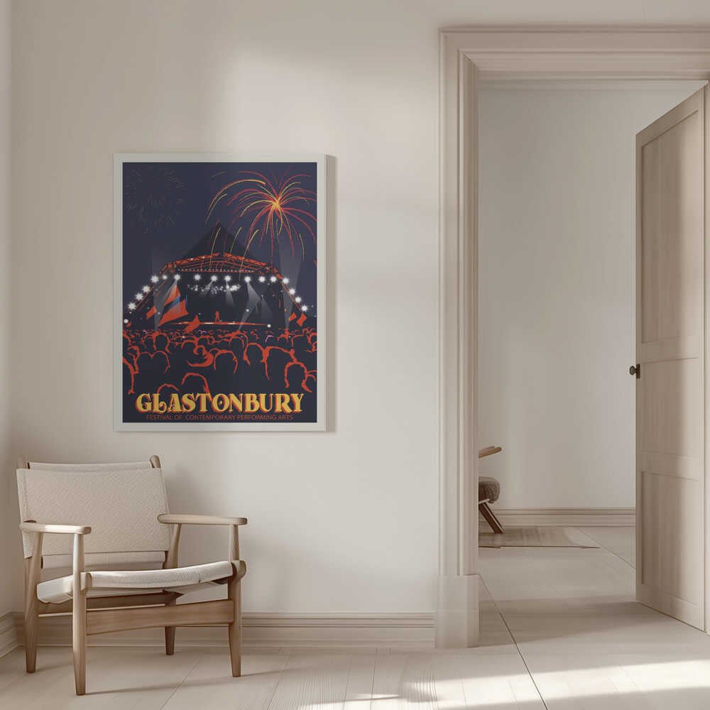 Glastonbury Festival Print Canvas Print Wall Art 1X2666096 - ART FEVER - Art Fever