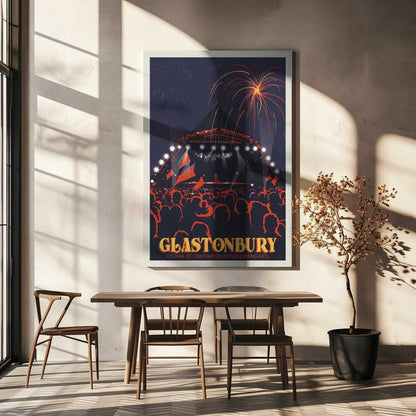 Glastonbury Festival Print Canvas Print Wall Art 1X2666096 - ART FEVER - Art Fever