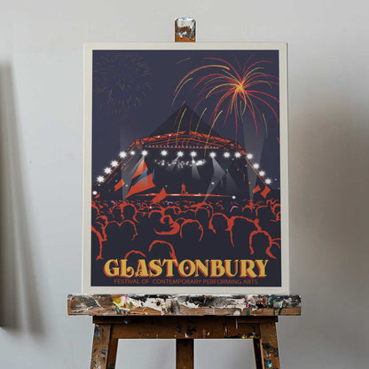 Glastonbury Festival Print Canvas Print Wall Art 1X2666096 - ART FEVER - Art Fever