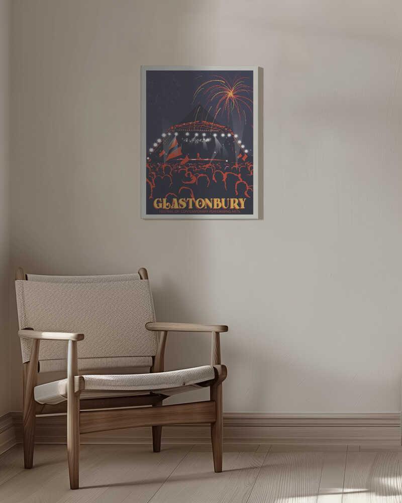 Glastonbury Festival Print Canvas Print Wall Art 1X2666096 - ART FEVER - Art Fever