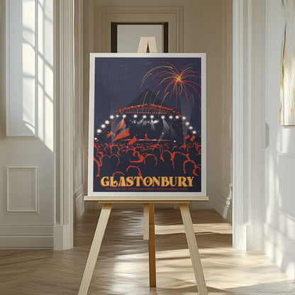 Glastonbury Festival Print Canvas Print Wall Art 1X2666096 - ART FEVER - Art Fever