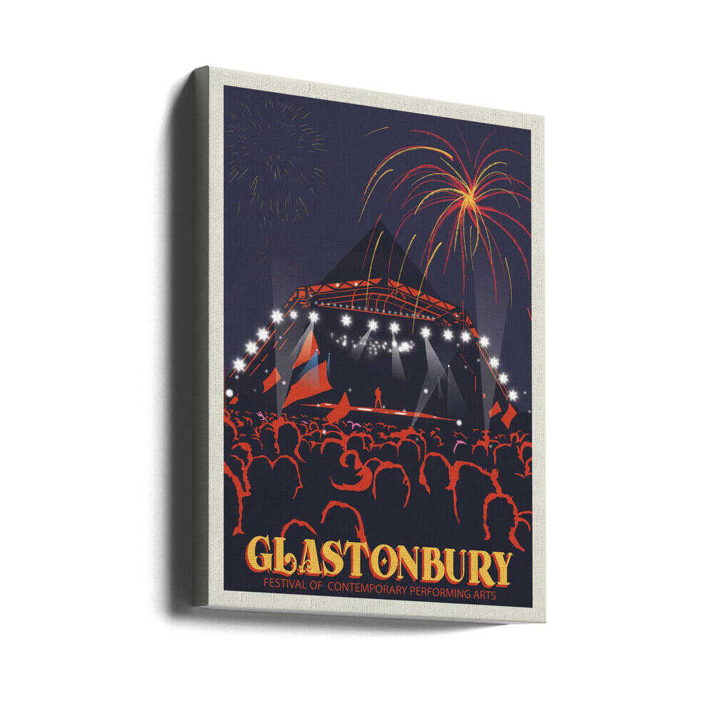 Glastonbury Festival Print Canvas Print Wall Art 1X2666096 - ART FEVER - Art Fever