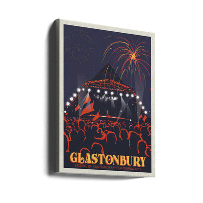 Glastonbury Festival Print Canvas Print Wall Art 1X2666096 - ART FEVER - Art Fever