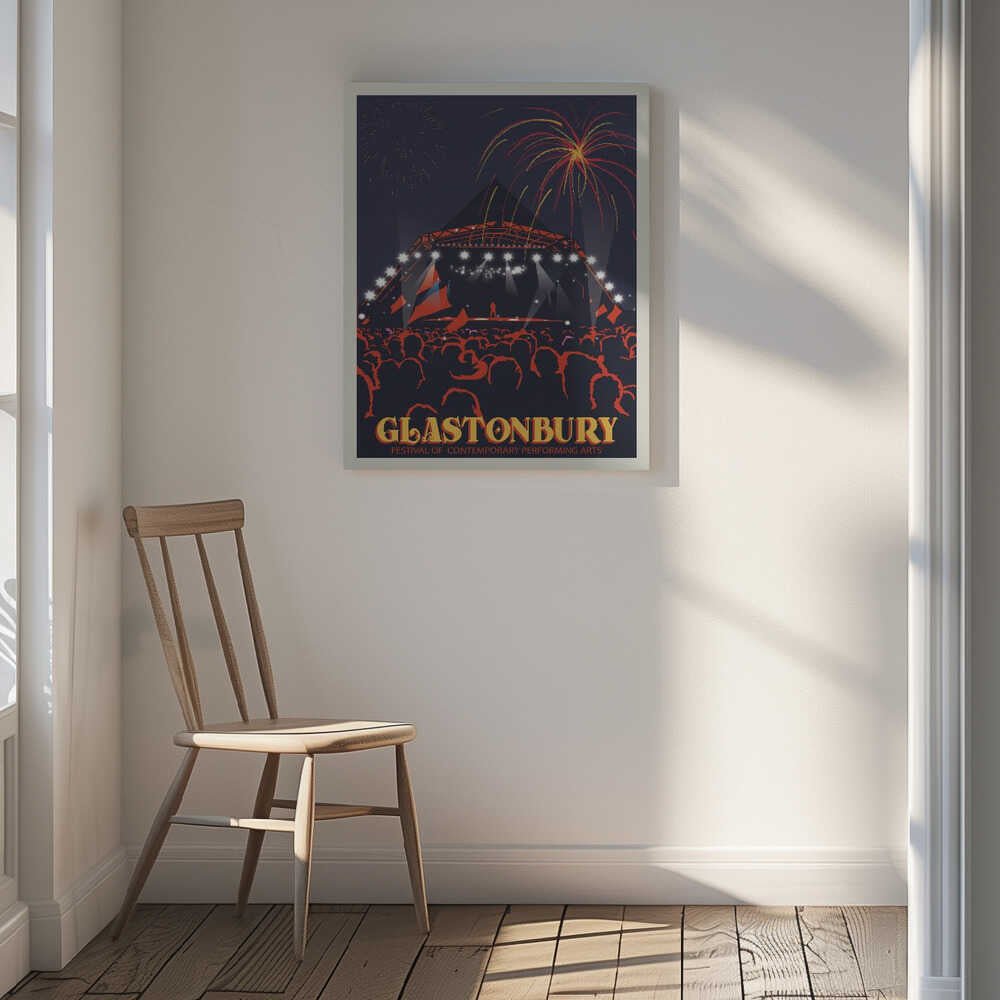 Glastonbury Festival Print Canvas Print Wall Art 1X2666096 - ART FEVER - Art Fever