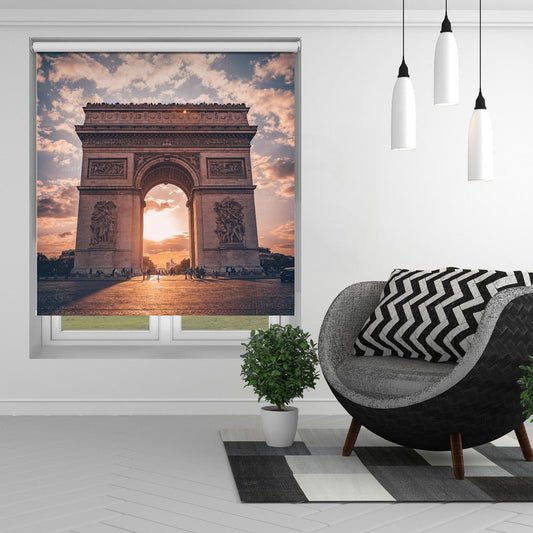 Golden Arc of Paris Printed Picture Photo Roller Blind - 1X2300783 - Art Fever - Art Fever