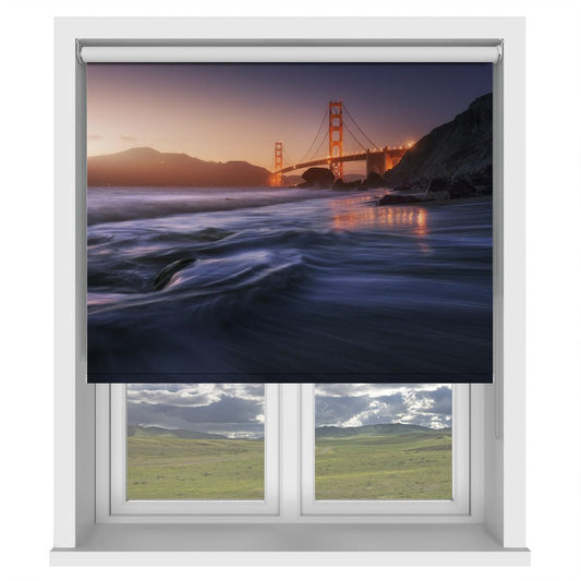 Golden beach San Francisco Printed Picture Photo Roller Blind - 1X1554126 - Art Fever - Art Fever