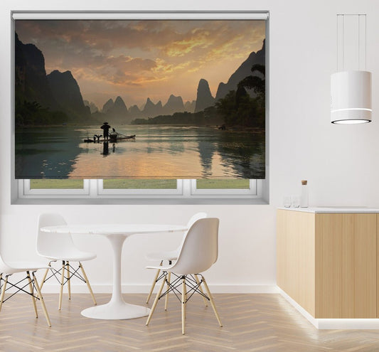 Golden Li China River Printed Picture Photo Roller Blind - 1X50200 - Art Fever - Art Fever