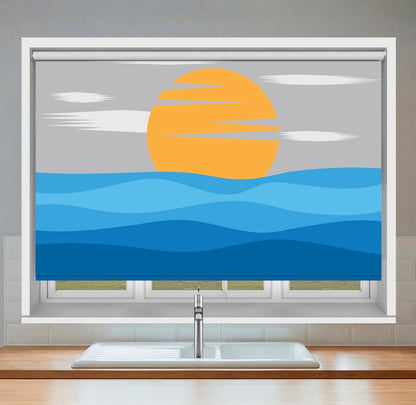 Golden Solstice Seascape Printed Picture Photo Roller Blind - RB1448 - Art Fever - Art Fever