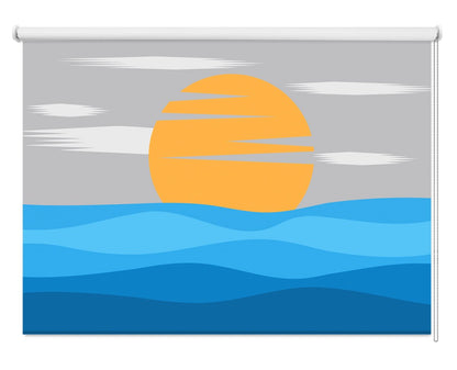 Golden Solstice Seascape Printed Picture Photo Roller Blind - RB1448 - Art Fever - Art Fever