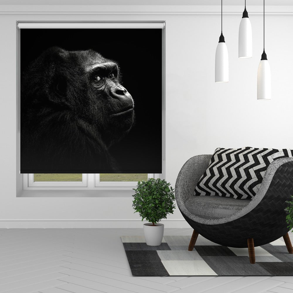 Gorilla Close Up Printed Picture Photo Roller Blind - 1X2650090 - Art Fever - Art Fever
