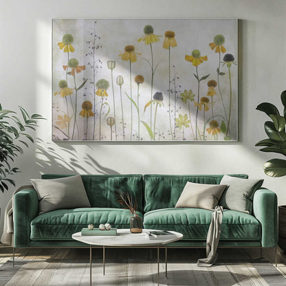 Helenium Floral Art Canvas Print Wall Art 1X1318955 - ART FEVER - Art Fever