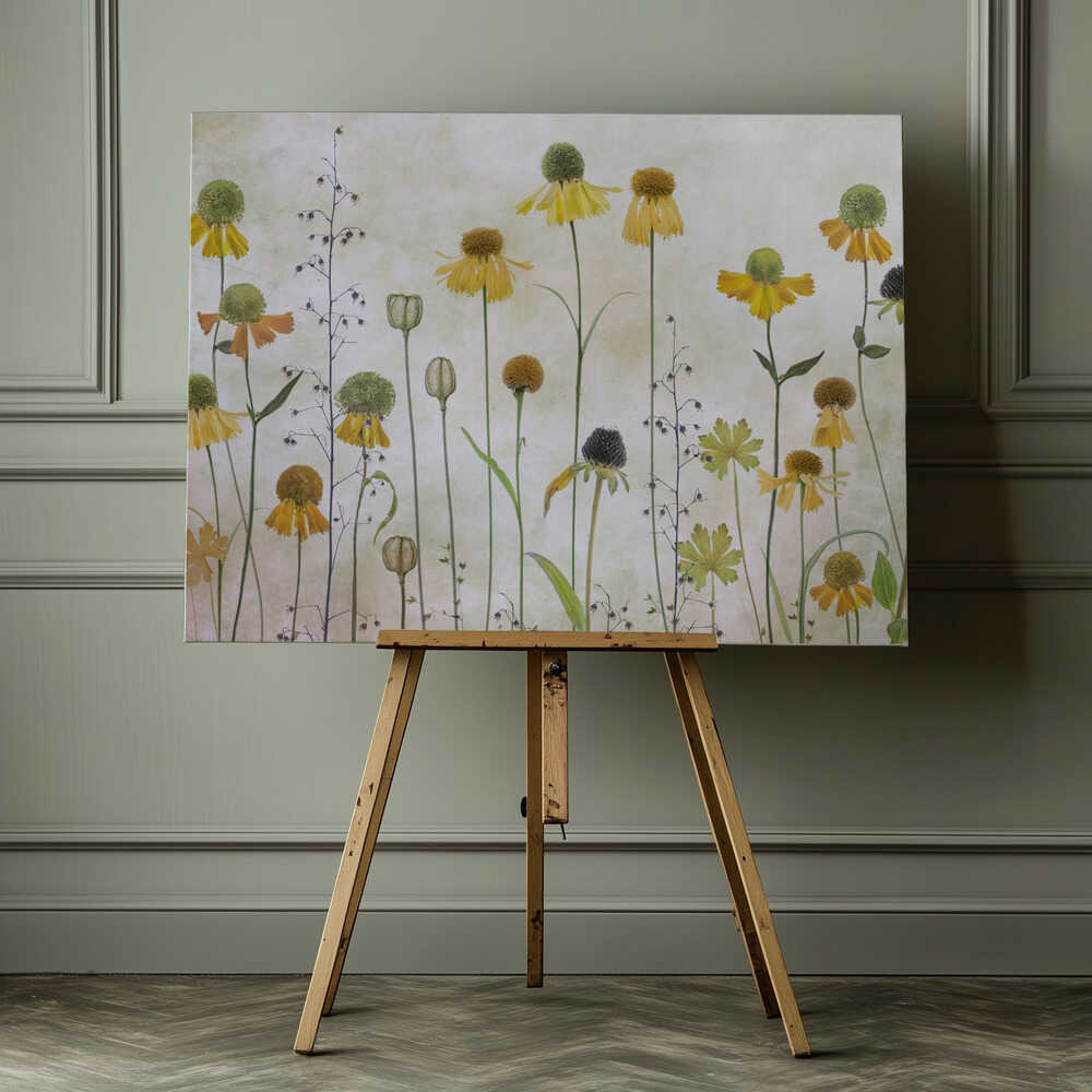Helenium Floral Art Canvas Print Wall Art 1X1318955 - ART FEVER - Art Fever