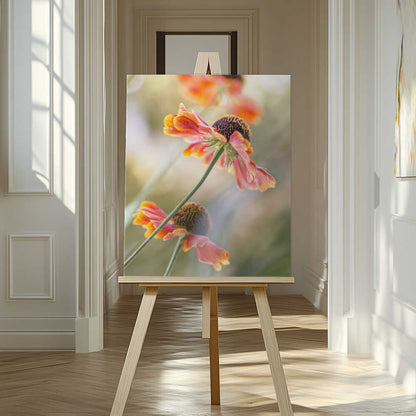 Helenium Floral Art Canvas Print Wall Art 1X1561168 - ART FEVER - Art Fever