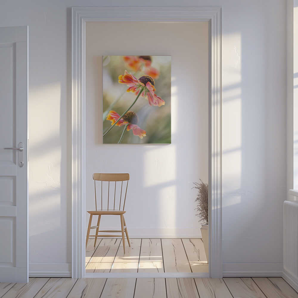 Helenium Floral Art Canvas Print Wall Art 1X1561168 - ART FEVER - Art Fever