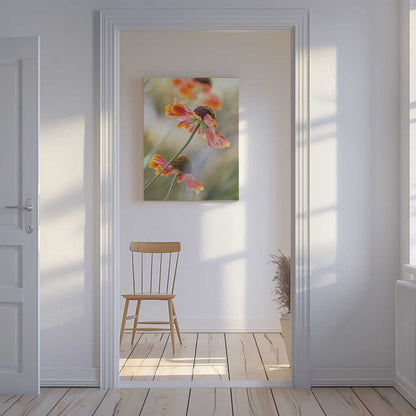 Helenium Floral Art Canvas Print Wall Art 1X1561168 - ART FEVER - Art Fever