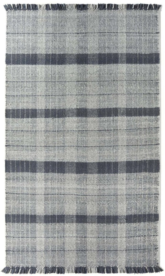 Highland Navy Checkered Rug - The Rugs - Art Fever