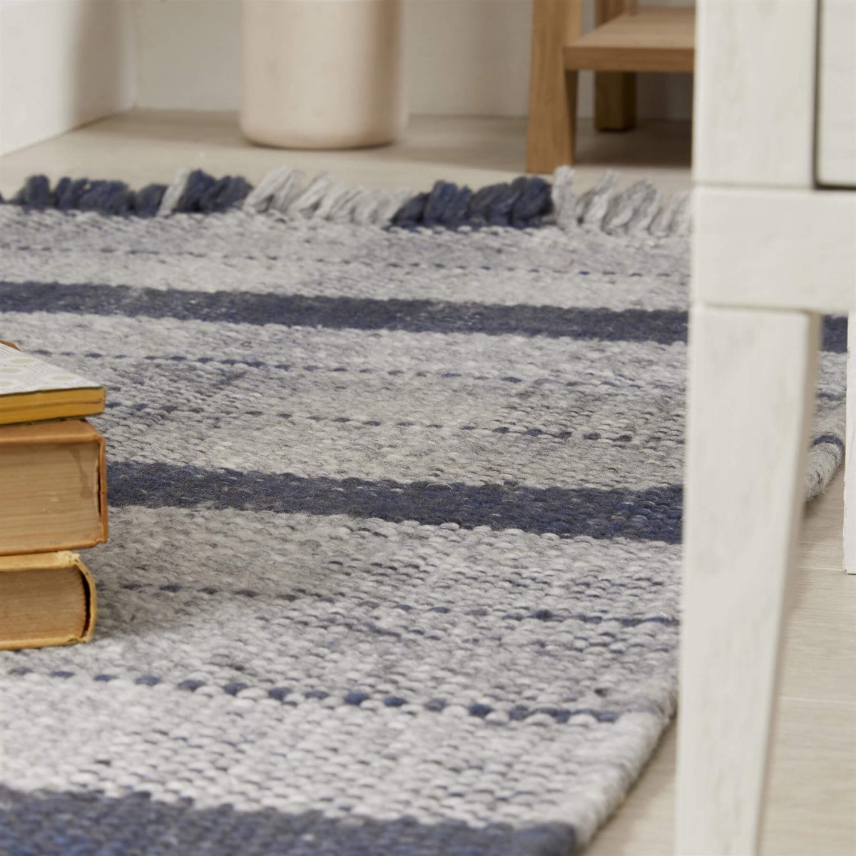 Highland Navy Checkered Rug - The Rugs - Art Fever