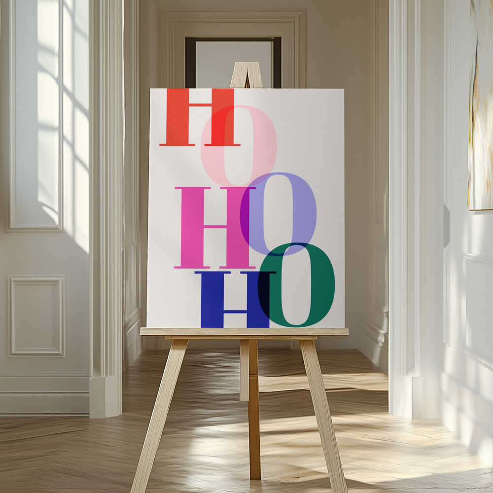 HO HO HO Canvas Print Wall Art 1X3235445 - ART FEVER - Art Fever