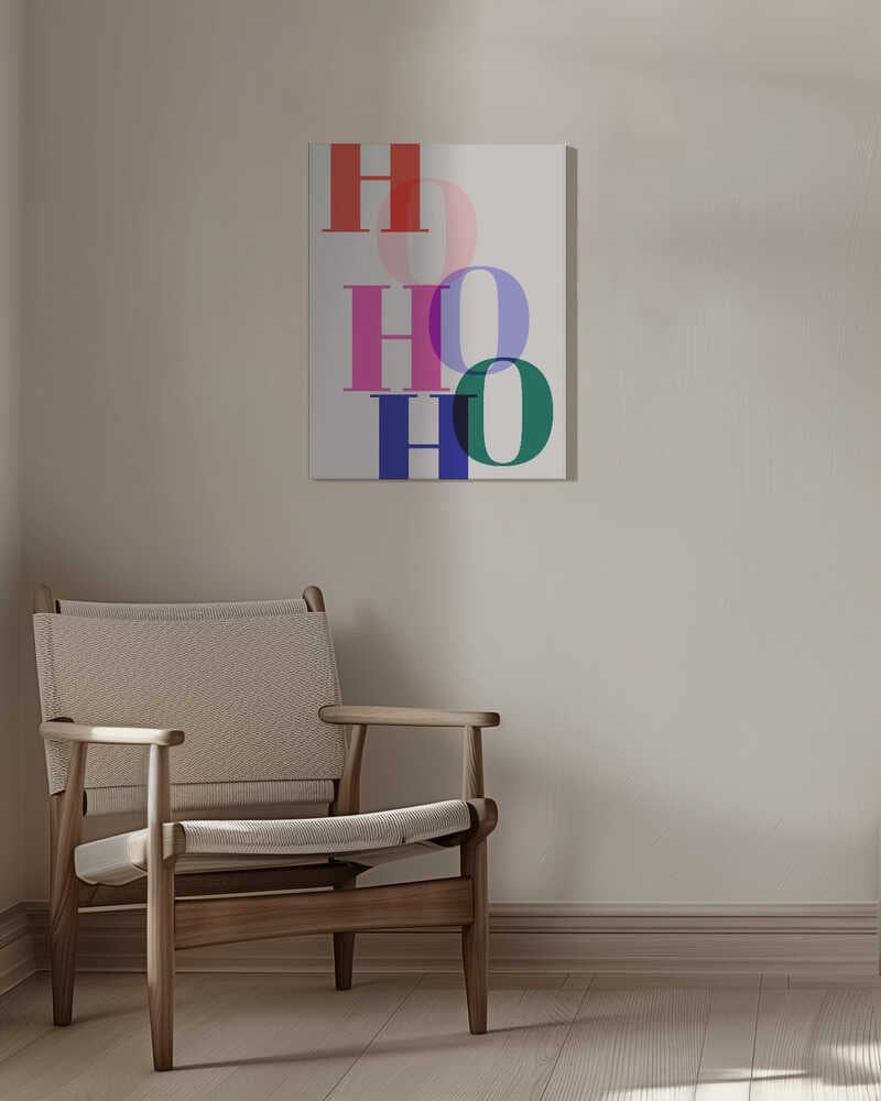 HO HO HO Canvas Print Wall Art 1X3235445 - ART FEVER - Art Fever