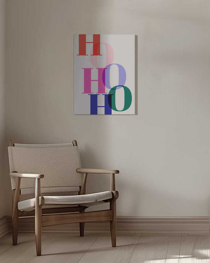 HO HO HO Canvas Print Wall Art 1X3235445 - ART FEVER - Art Fever