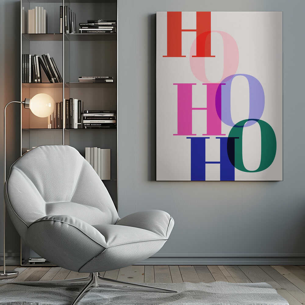 HO HO HO Canvas Print Wall Art 1X3235445 - ART FEVER - Art Fever