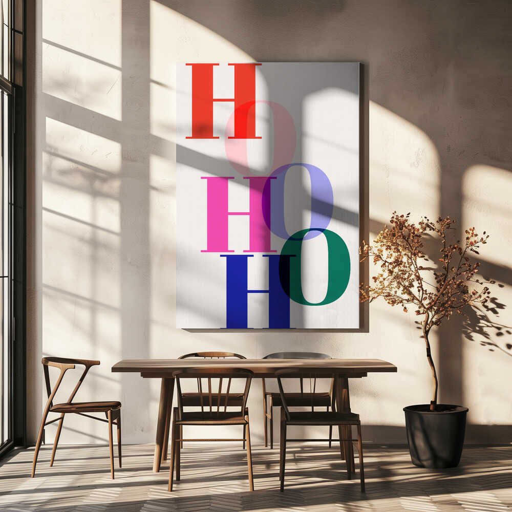 HO HO HO Canvas Print Wall Art 1X3235445 - ART FEVER - Art Fever