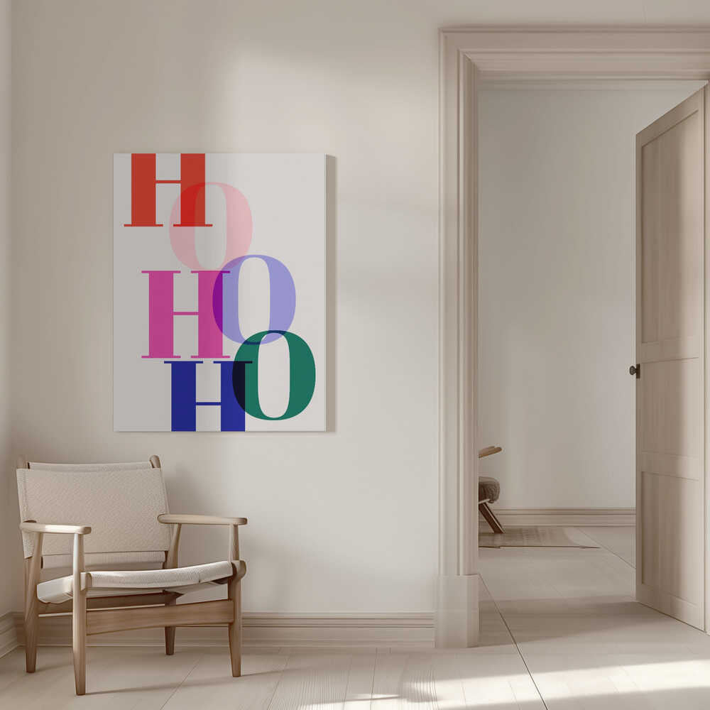 HO HO HO Canvas Print Wall Art 1X3235445 - ART FEVER - Art Fever