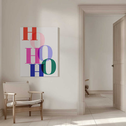 HO HO HO Canvas Print Wall Art 1X3235445 - ART FEVER - Art Fever