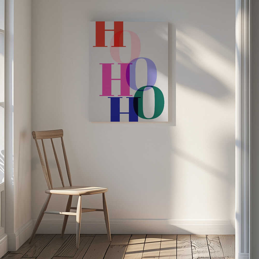 HO HO HO Canvas Print Wall Art 1X3235445 - ART FEVER - Art Fever