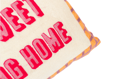 Home Sweet F*cking Home Needlepoint Cushion - The Pillow Drop - Art Fever