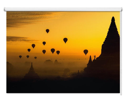 Hot Air Balloons at Sunrise Printed Picture Photo Roller Blind - 1X1886039 - Art Fever - Art Fever