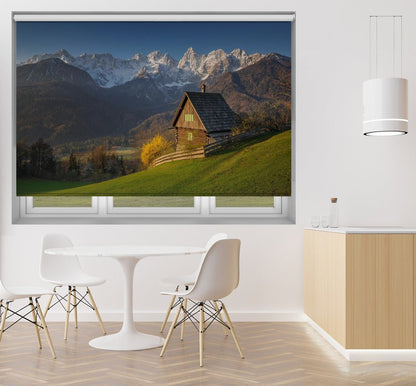 House in the Alps Printed Picture Photo Roller Blind - 1X1686437 - Art Fever - Art Fever