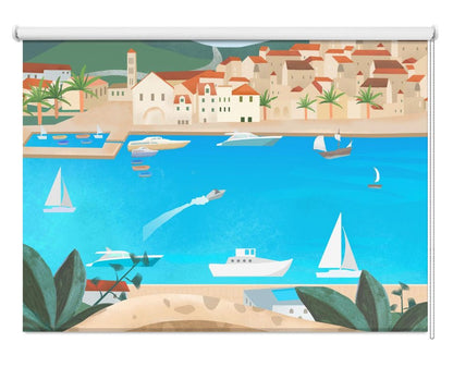 Hvar Harbour Croatia Printed Picture Photo Roller Blind - 1X2505618 - Art Fever - Art Fever