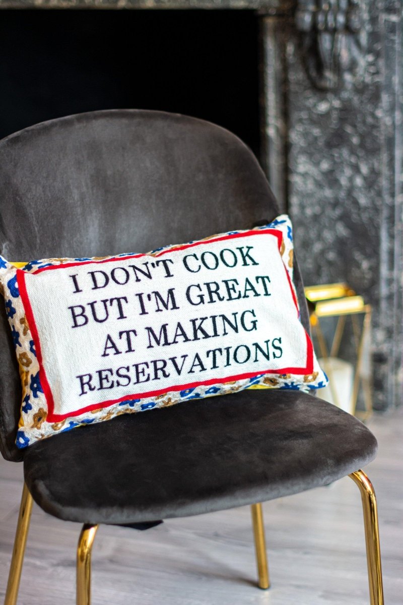 I Don't Cook Needlepoint Cushion - The Pillow Drop - Art Fever