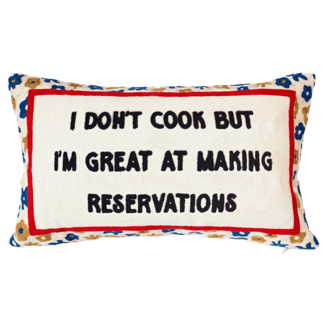 I Don't Cook Needlepoint Cushion - The Pillow Drop - Art Fever