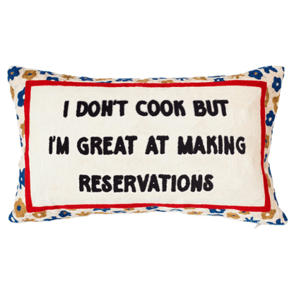 I Don't Cook Needlepoint Cushion - The Pillow Drop - Art Fever