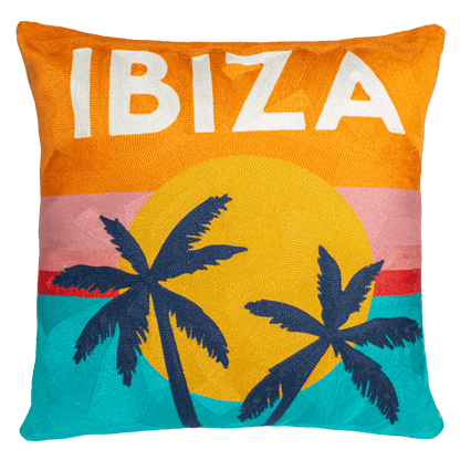 Ibiza Needlepoint Cushion - The Pillow Drop - Art Fever