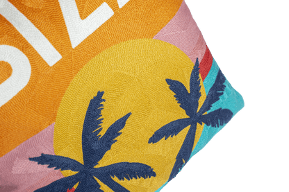 Ibiza Needlepoint Cushion - The Pillow Drop - Art Fever