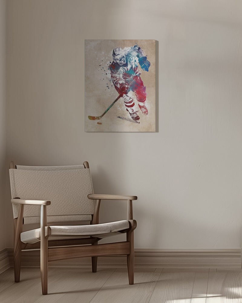 Ice Hockey art Canvas Print Wall Art 1X2837996 - ART FEVER - Art Fever