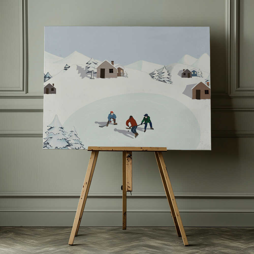 Ice Hockey Canvas Print Wall Art 1X2927935 - ART FEVER - Art Fever